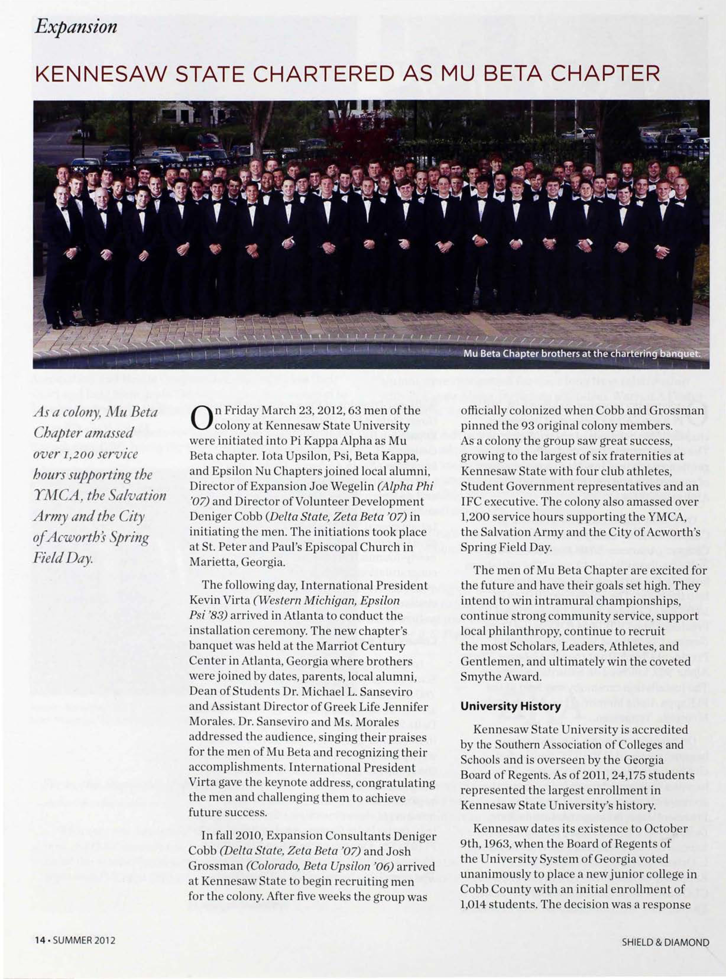 Expansion: Kennesaw State Chartered As Mu Beta Chapter